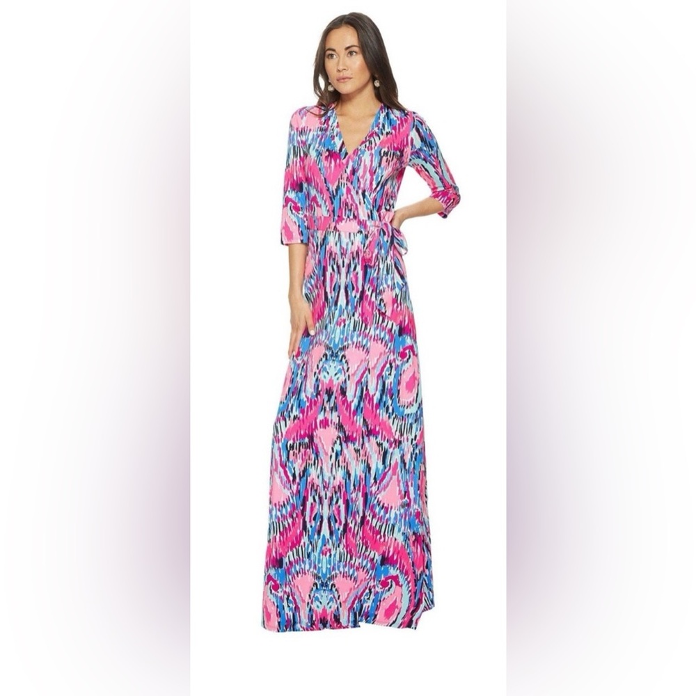 Lilly Pulitzer Pink and Purple V-Neck Sundress